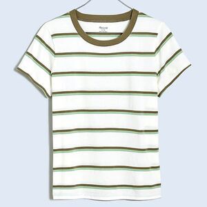 Madewell Northside Vintage Tee Womens Large Striped Green